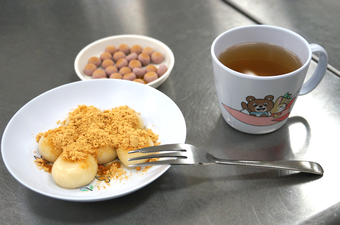 地域の食材、白玉粉を使った調理実習　「子どもの食と栄養Ⅱ」