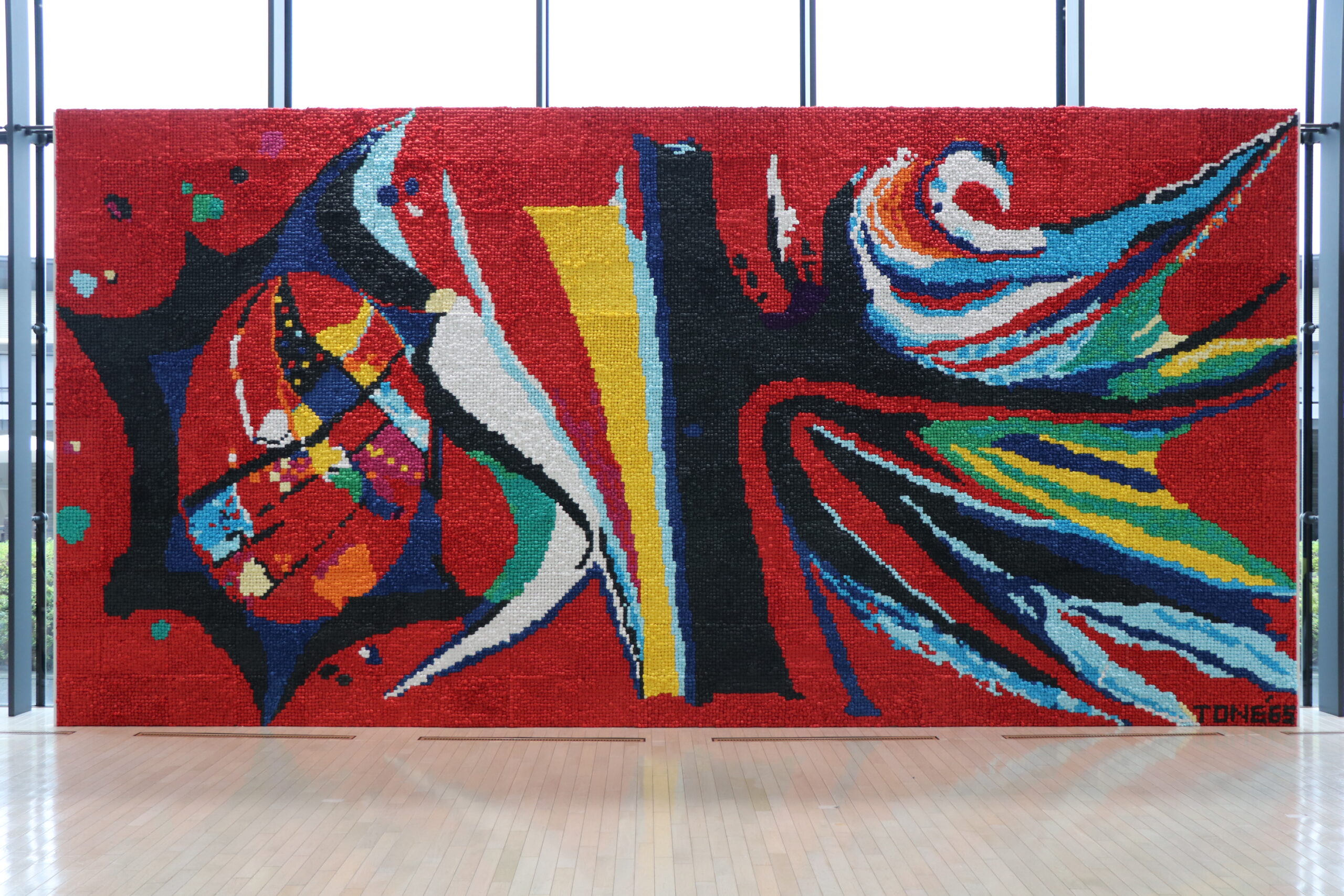 ペーパーボールで作るモザイクアート完成！！