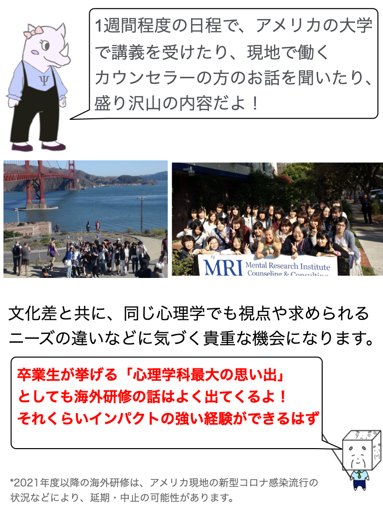 大学で学ぶ心理学ってなんだろう ー海外で心理学を学ぼうー 心理 福祉学部心理学科 聖徳大学 聖徳大学短期大学部